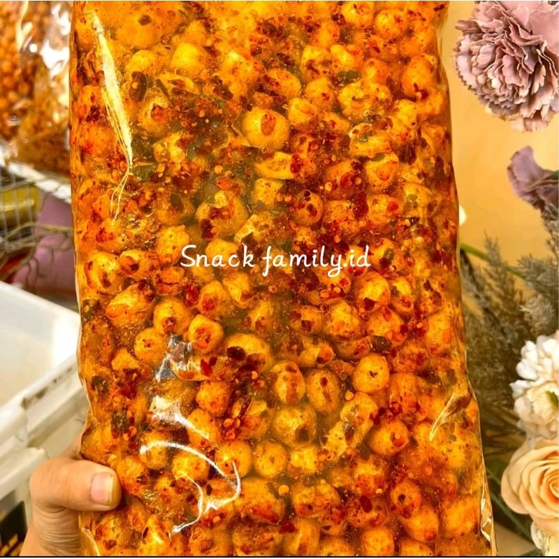 

Cimol mini kering extra pedas daun jeruk bumbu melimpah isi 1KG