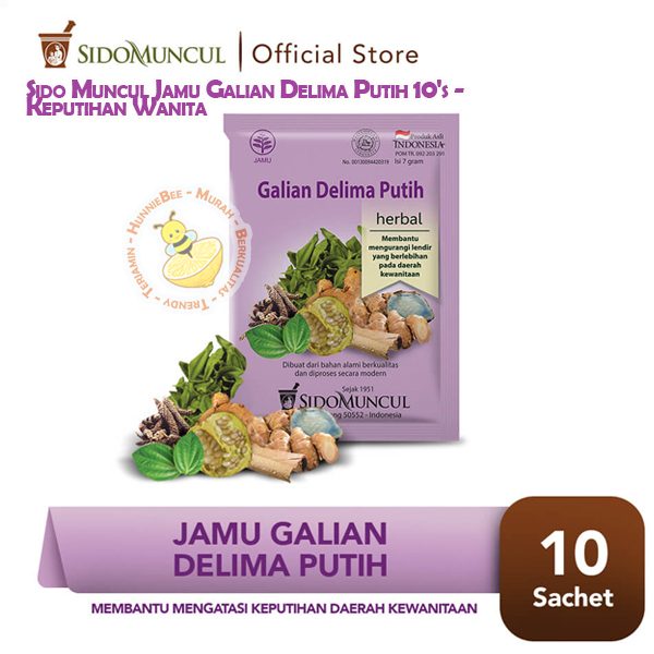 

Sido Muncul Jamu Galian Delima Putih 10's - Keputihan Wanita