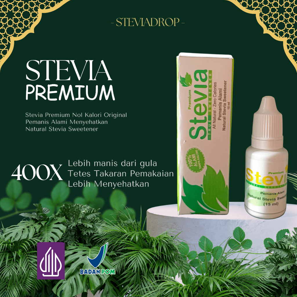 

Stevia Pemanis Alami Organik asli garansi uang kembali 15 ml bisa COD