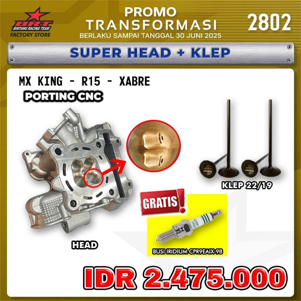 Brt Super Head + Klep MX King / R15 / Xabre