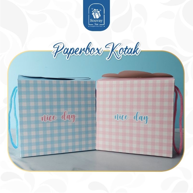 

1PCS - PAPERBOX KOTAK - Box Dus Hampers Lebaran Kotak Souvenir Dus Kue Kering Kuker Ulang Tahun Kotak Snack Ulang Tahun Gable Box Paperbag