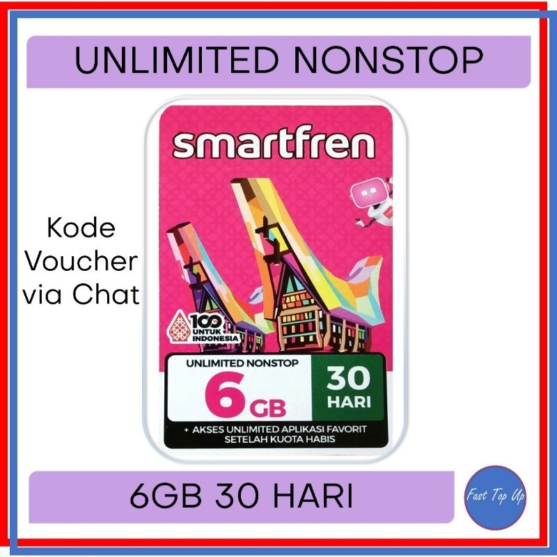 Voucher smartfren unlimited nonstop 6 gb