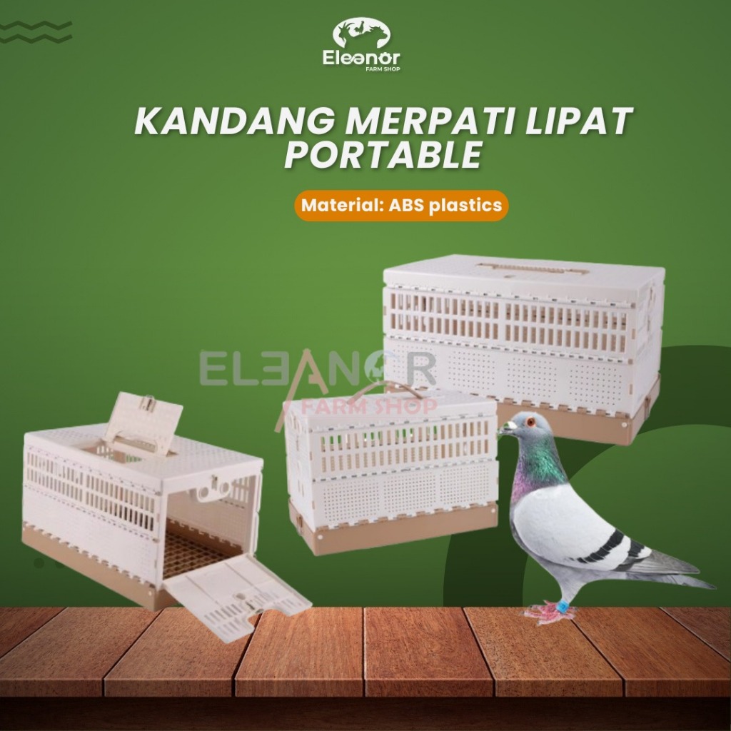 Dondang Sangkar Burung Kandang Burung Merpati Kenari Lipat Portable Bahan ABS