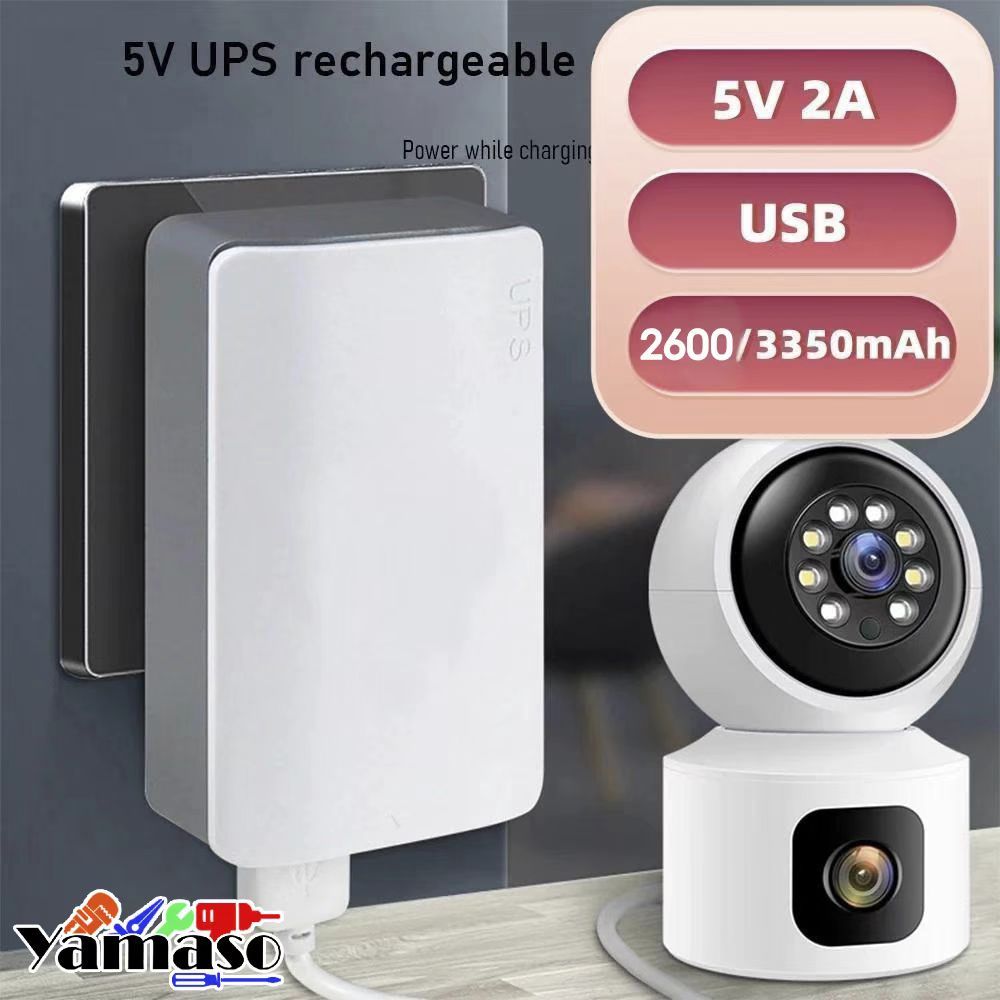 UPS Mini USB 5V 2A Adaptor Power CCTV 2600/3350mAh Mini UPS Untuk IP Camera System Cadangan Baterai
