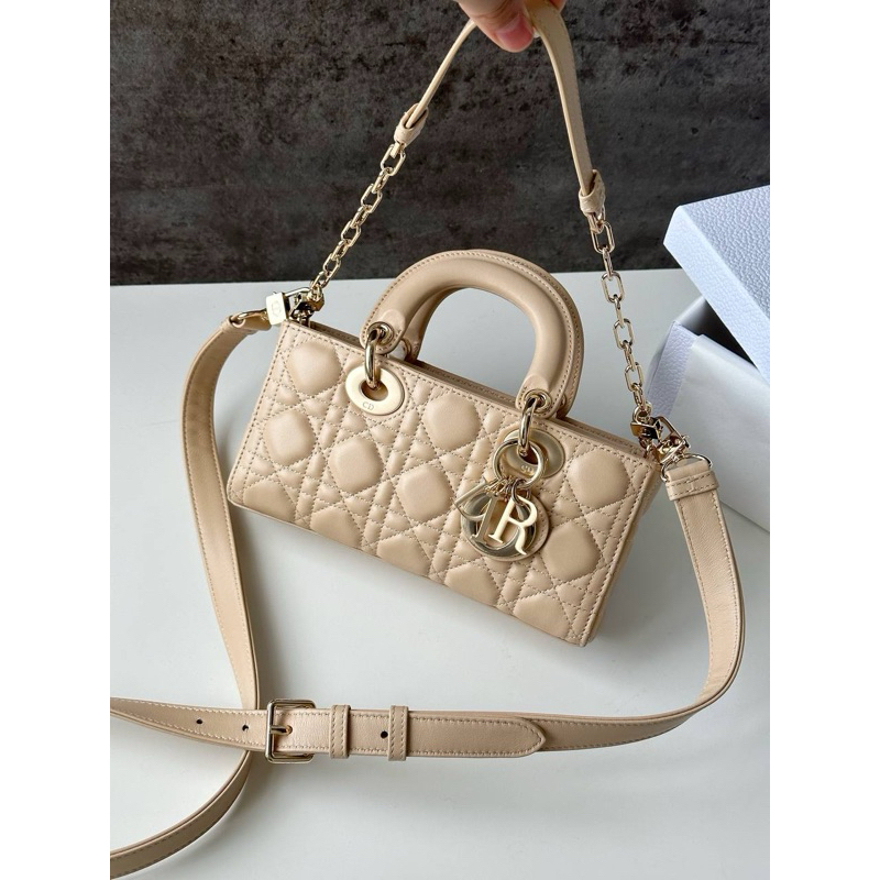 Small Lady Djoy in Beige Lambskin GHW