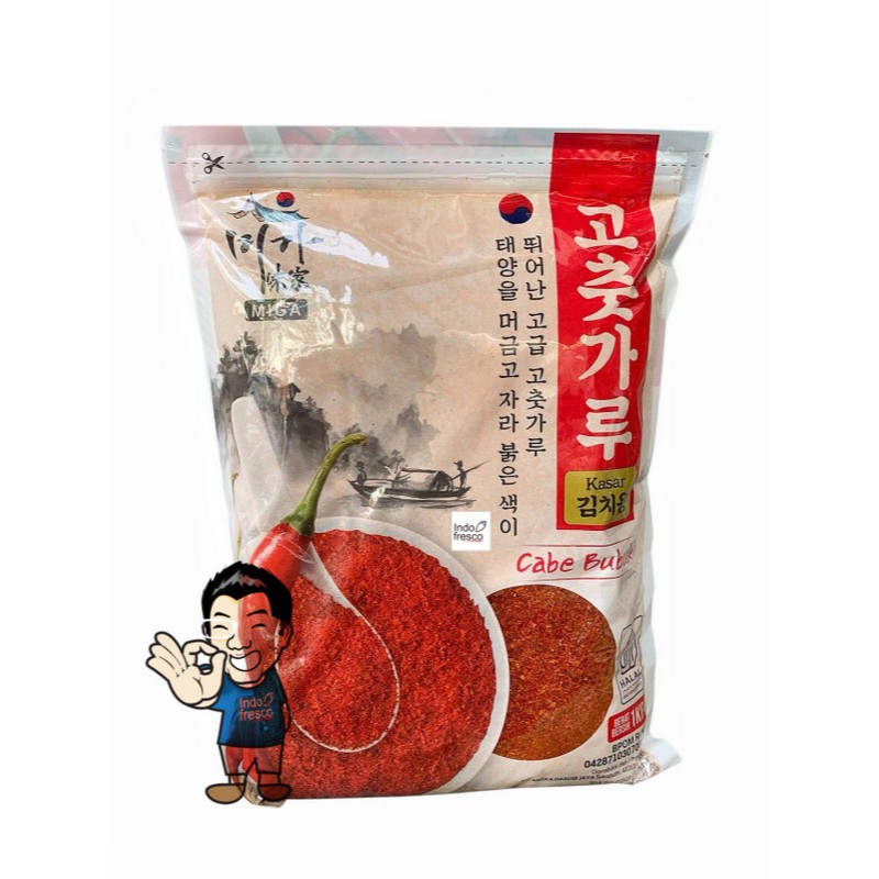 

Miga Gochugaru For Kimchi- Red Chili Flakes- Cabe Bubuk Kasar 1 Kg