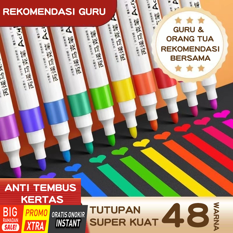 

Spidol Warna Warni 1 Set Sketch Marker 2 Tip Touch Marker 48/60/80 Warna