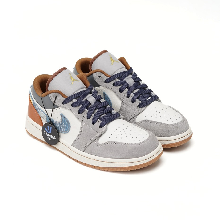 Nike Air Jordan 1 Low SE Sashiko Phantom Blue Swoosh Denim