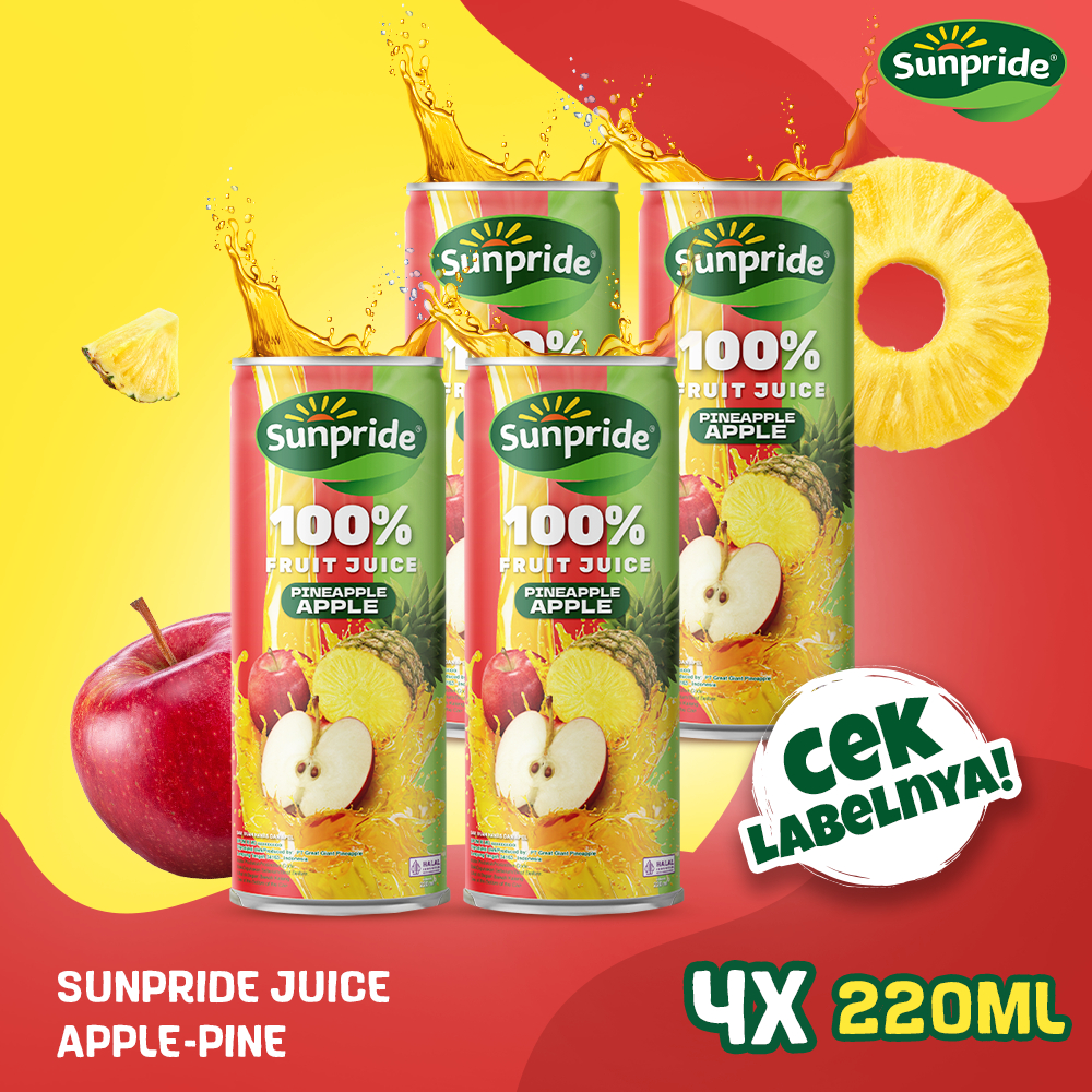 

Sunpride Juice RTD Pineapple and Apple Juice 220ml x 4 pcs