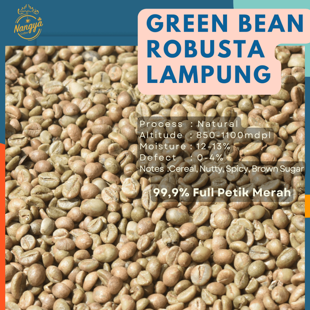 

Green Bean Biji Kopi Mentah Robusta Lampung Petik Merah 1kg 1 kg - GreenBean Greanben Grenben been