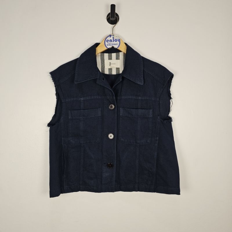 rompi G studio vest pria wanita polos second preloved