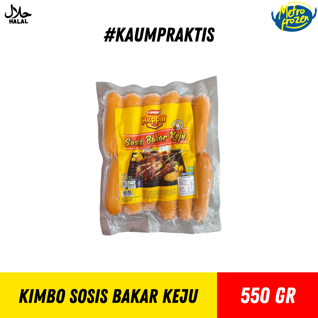 

KIMBO Heppii Sosis Bakar Keju Mini 550gr //sosis rasa keju //sosis bakar keju