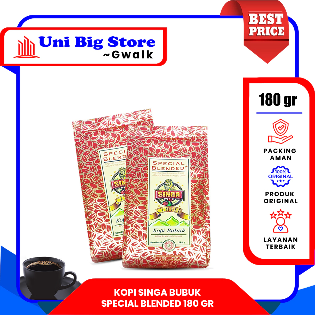 

KOPI BUBUK CAP SINGA SPECIAL BLENDED - 180 gr