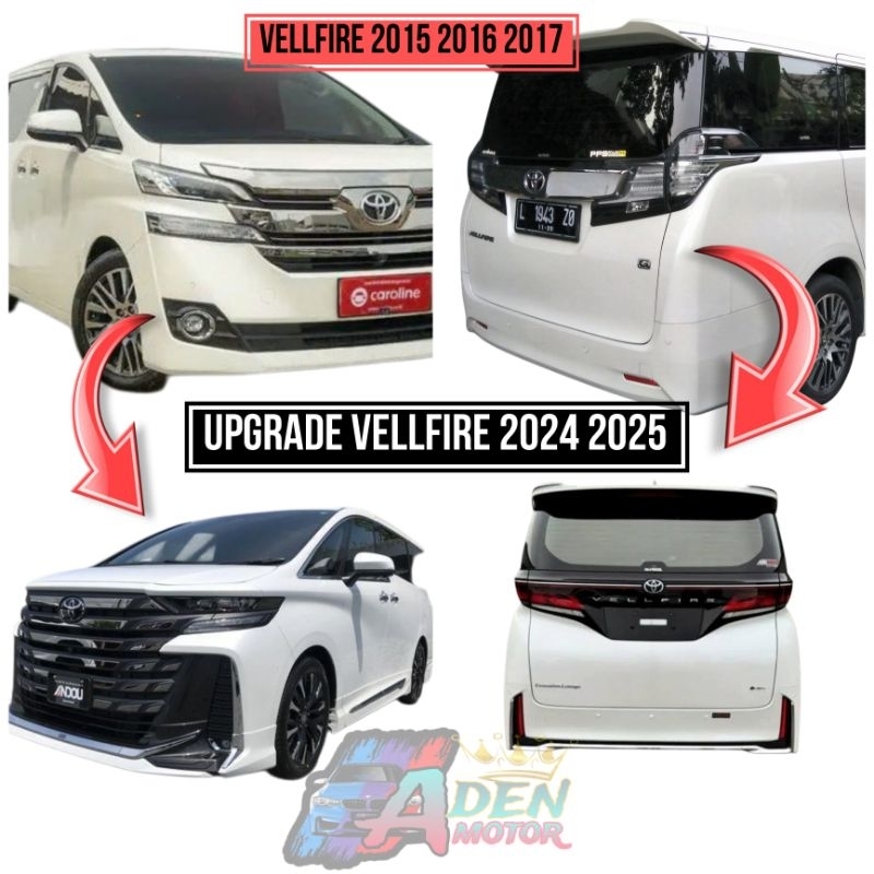 Upgrade bodykit rubah tampilan toyota vellfire 2015 2016 2017 ke vellfire 2024 2025