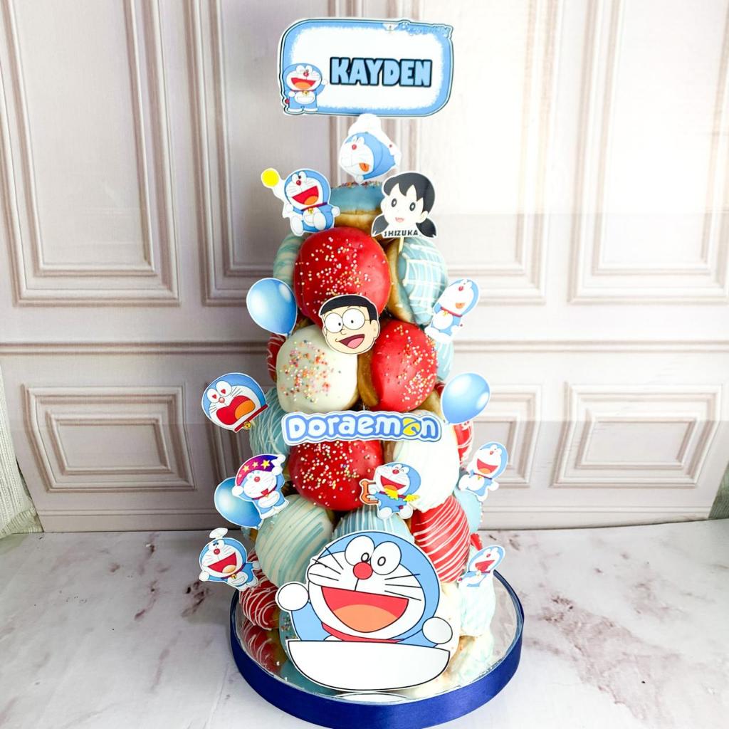 Donat/Donat Ulang Tahun/Donat Ultah Tema Doraemon/Donat Birthday Jakarta