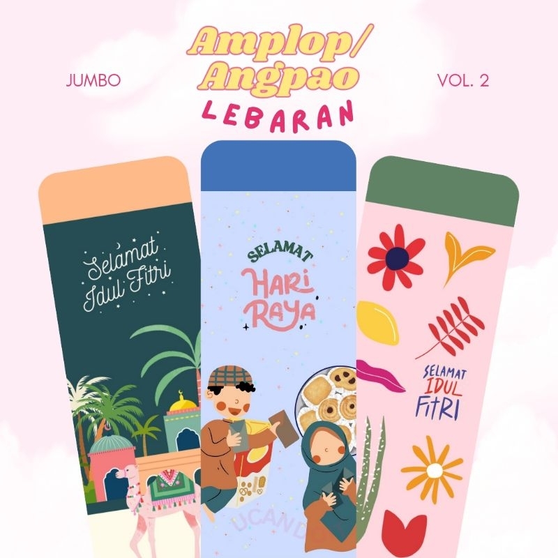 

[NEW] Amplop Angpao Lebaran JUMBO Potrait isi 8pcs VOL. 2