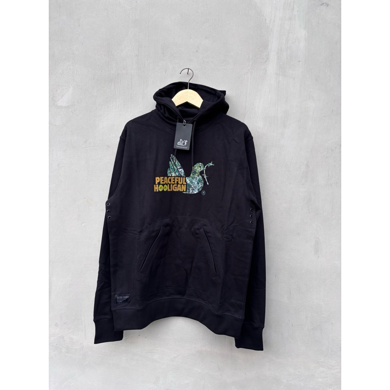 PEACEFUL HOOLIGAN ORIGINAL ROSES HOODIE BLACK
