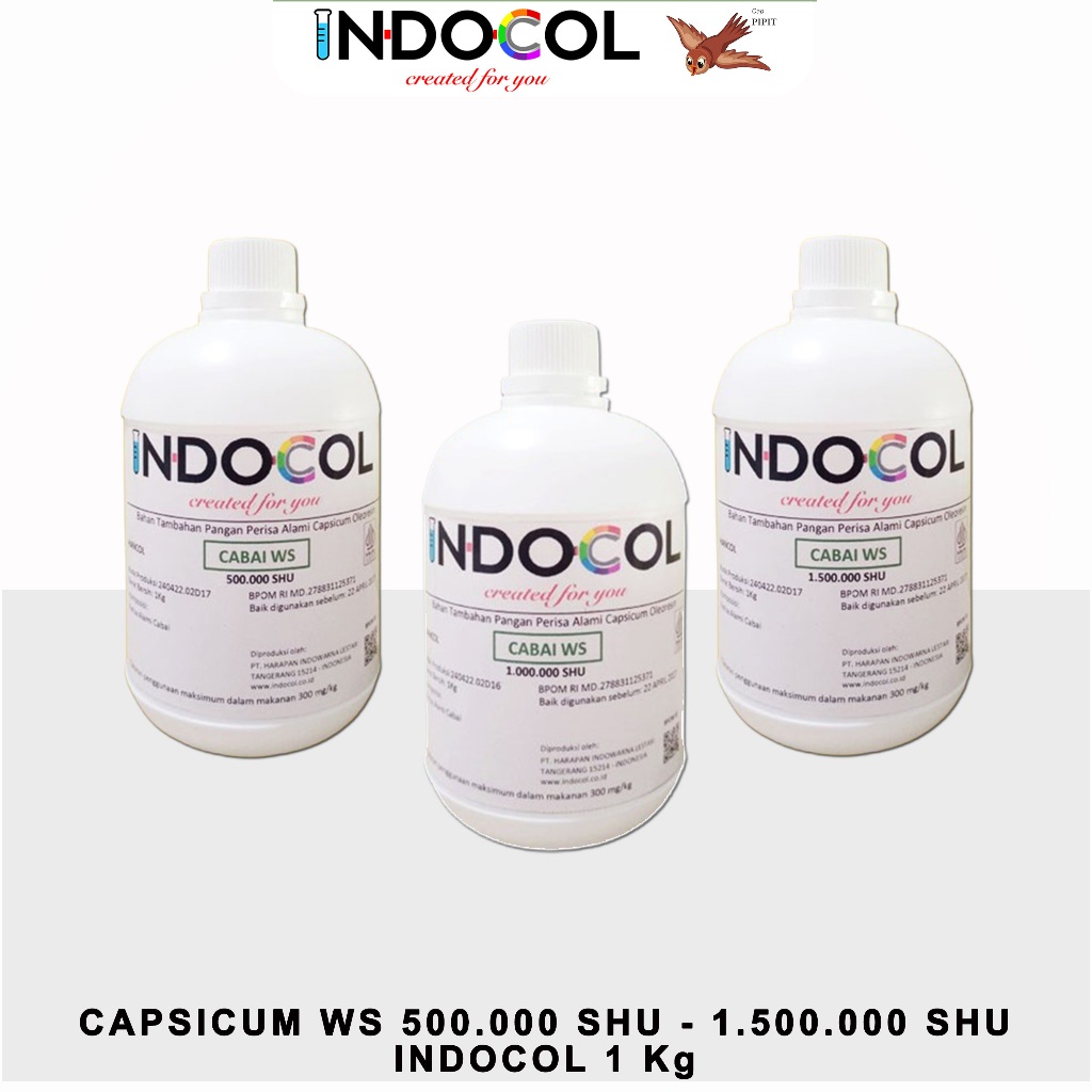 

INDOCOL CAPSICUM WATER SOLUBLE (MINYAK CABAI) 500.000 SHU - 1.500.000 SHU (1KG)