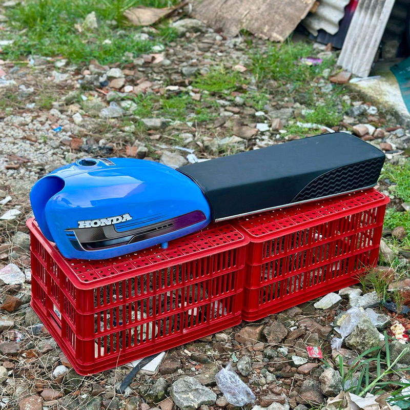 PAKET TANGKI CB125 CAT BIRU LEMBAYUNG SET JOK CB125 9CM