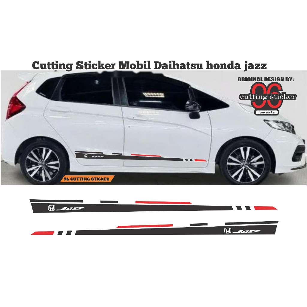 STIKER MOBIL HONDA JAZZ NEW CUTTING STICKER. stiker Lis bodi honda jazz new stiker Lis mobil terlari