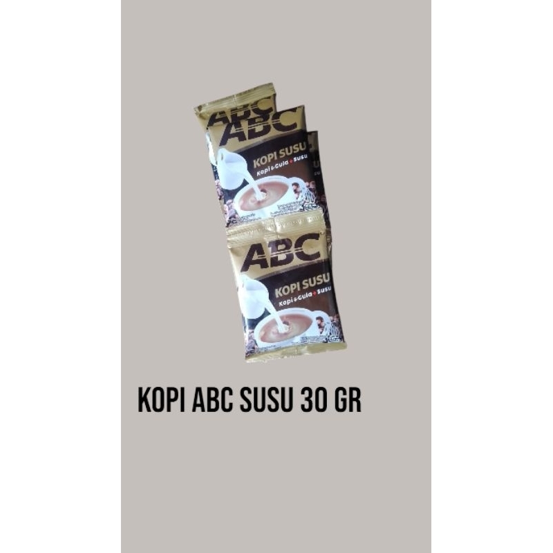 

Kopi ABC SUSU 1 renceng(10 pcs x 30 gr)