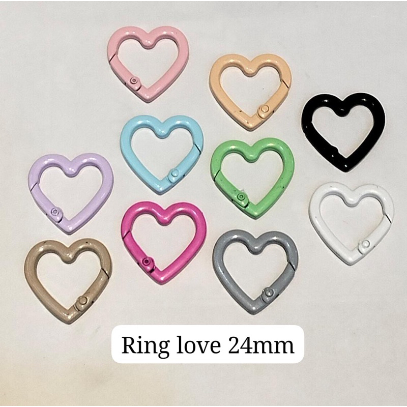 ring GANCI GANTUNGAN KUNCI LOVE warna grosir 1 pak isi 200 pcs mix warna