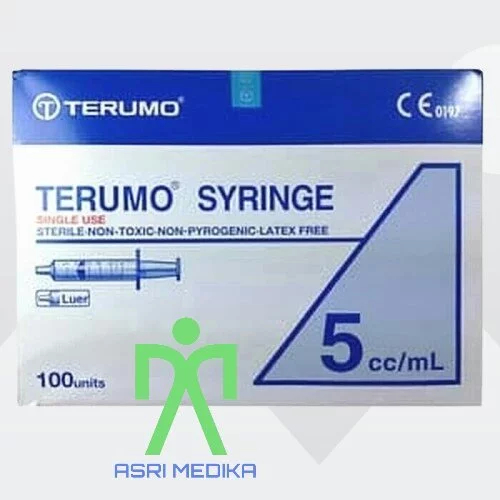 Spuit 5cc Terumo Needle 22G / Syringe Terumo 5ml isi 100'S Jarum Suntik Terumo 5 cc / 5 ml Per BOX