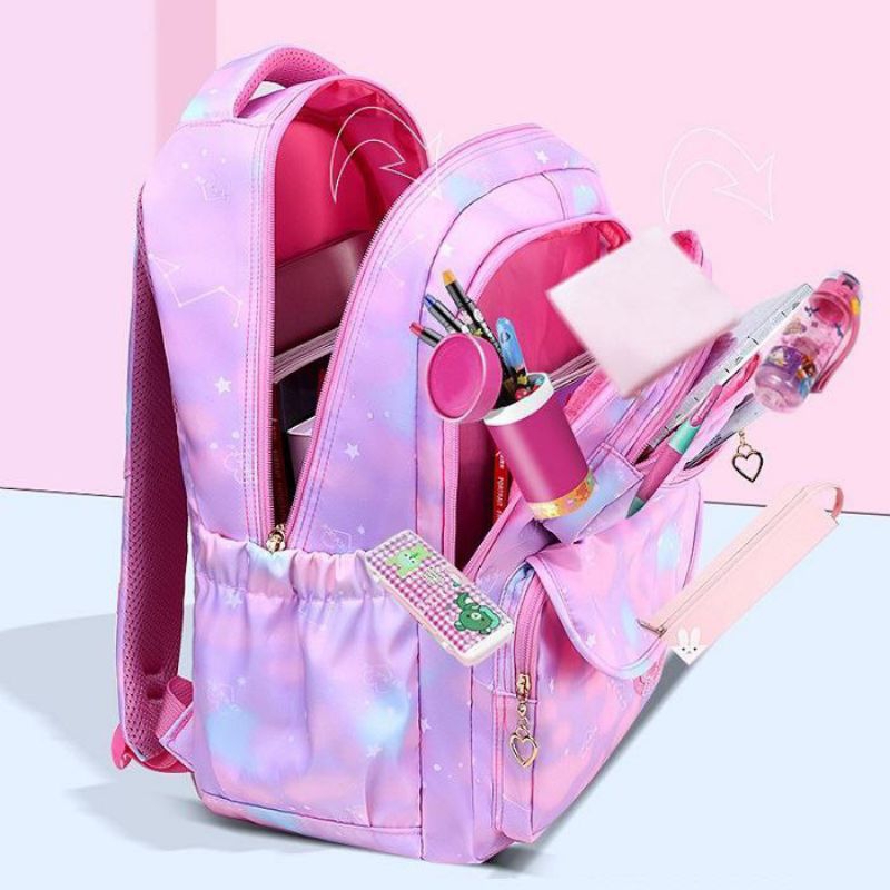 TAS SEKOLAH RANSEL PELANGI ANAK PEREMPUAN TAS IMPORT JTF7612