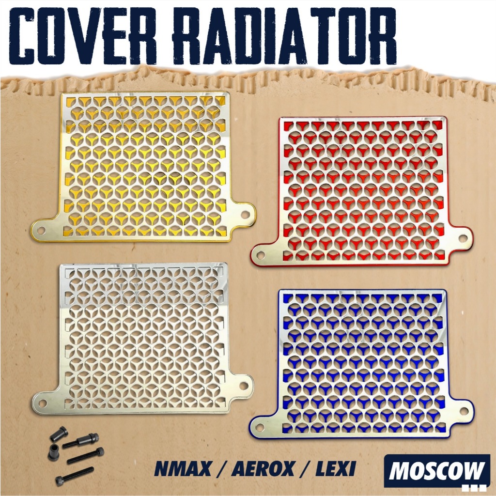MOSCOW COVER RADIATOR YAMAHA AEROX NMAX LEXI OLD/NEW FREE BAUT BOSH PEMASANGAN FULL AKRILIK TEBAL 3M