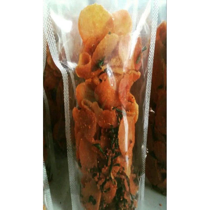 CIGOR (cilok goreng) keripik renyah pedas gurih dengan daun jeruk yang wangi, makanan ringan dengan 