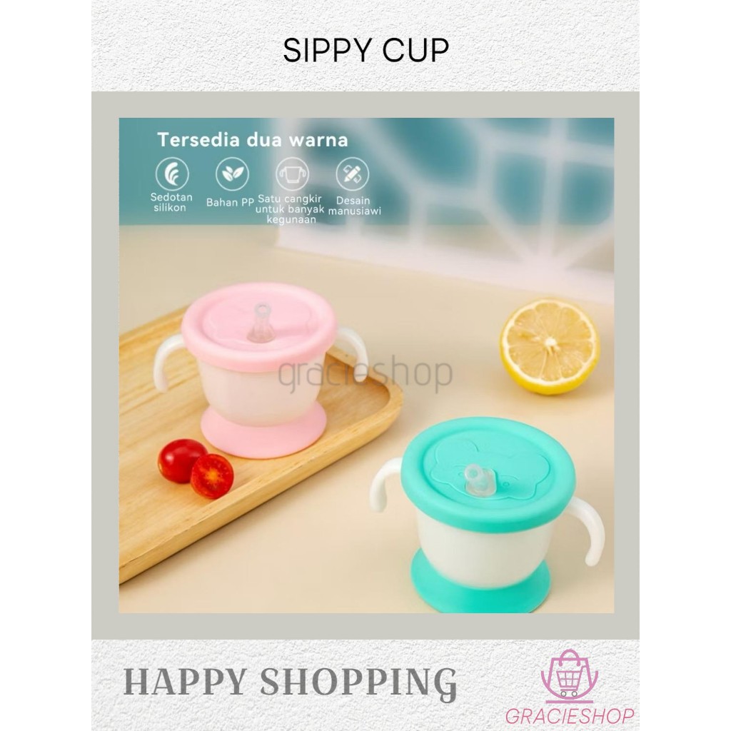 Sippy Cup Anak / Cangkir Training Anak / Training Cup Bayi 6 Bulan / Gelas Training Anak Bayi