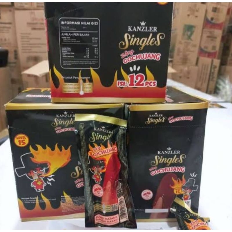 

1 Box Isi 12 Sosis Kanzler Singles 65 Gr Sosis Gochujang