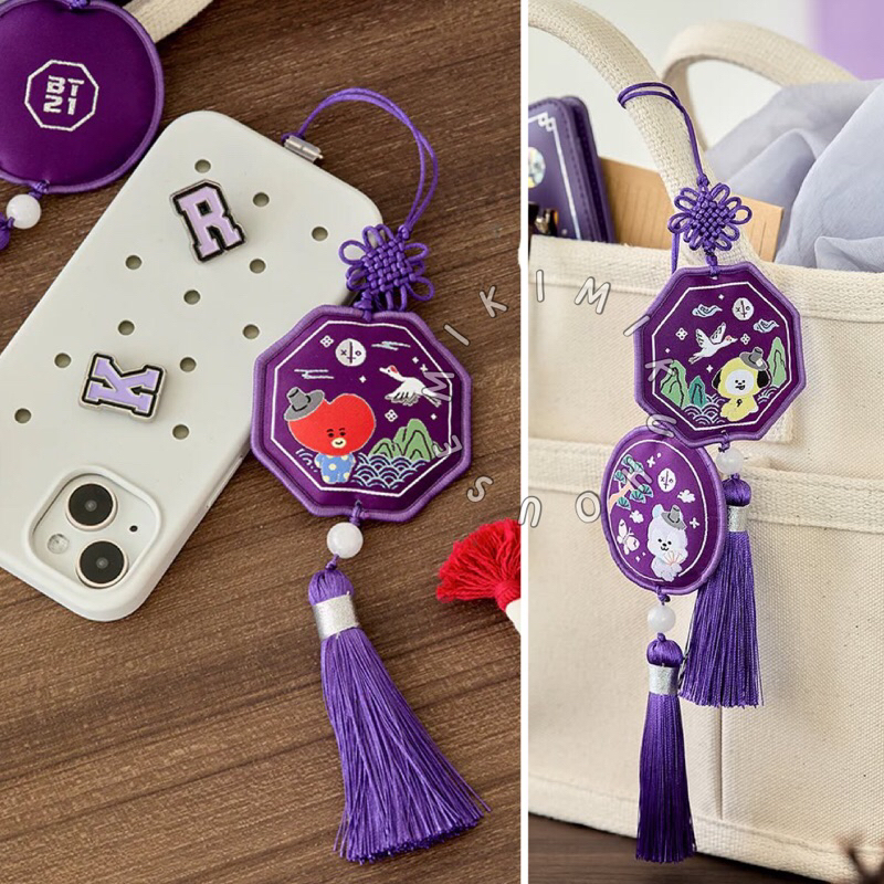 BT21 TASSEL KEYRING PREMIUM K-EDITION KOREAN BT21 COSTUME KOREA HANBOK BTS KEYCHAIN BAG CHARM PHONE 