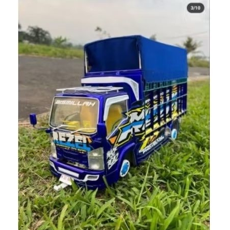 MAINAN ANAK-ANAK MINIATUR TRUK OLENG KAYU ASLI NEW AGUNG TRUK OLENG GASRUK BISA BELOK KANAN KIRI DAN