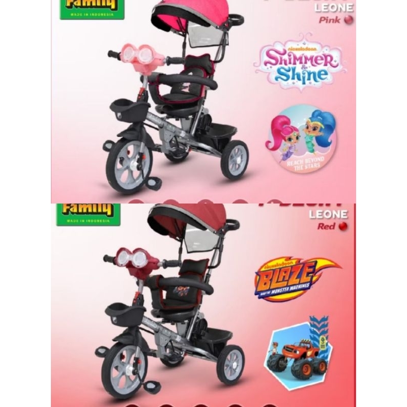 sepeda roda tiga anak balita family F-328HT musik tudung