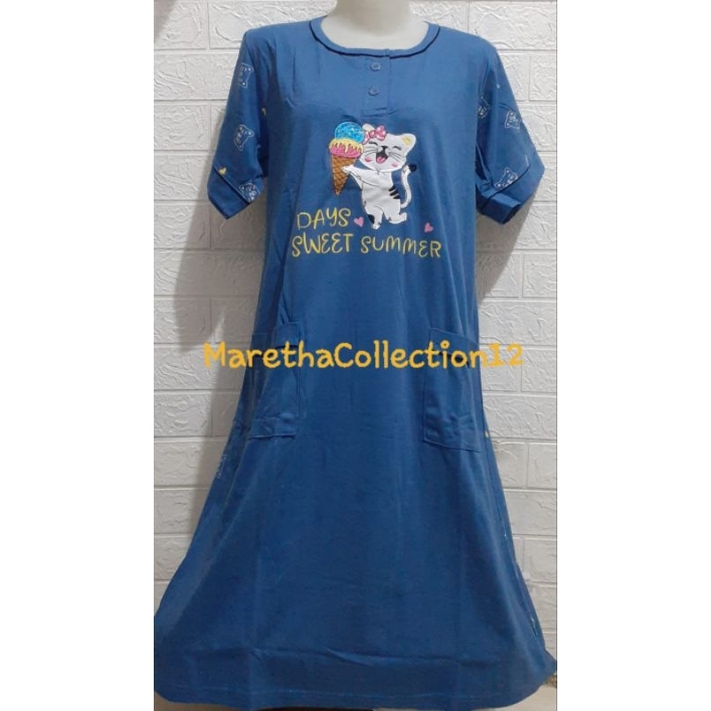 Daster TESSA standart (L)wanita dewasa / daster standart (L) baju tidur daster kaos tessa wanita dew