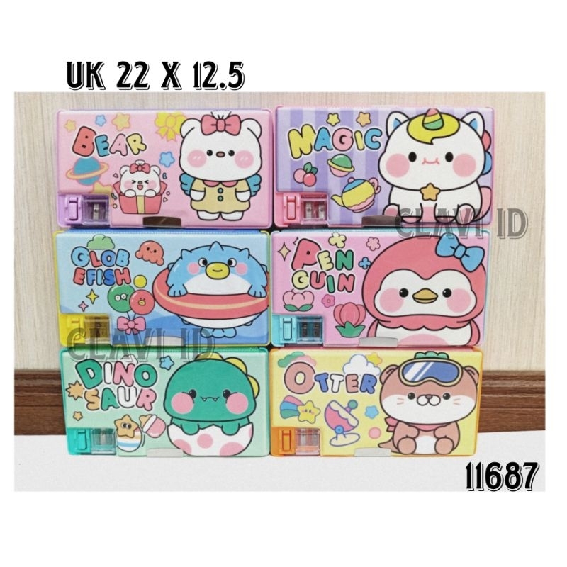 

Ready✅️ 2 Lapisan Tempat Pensil Multifungsi/ Kapasitas Besar,taman kanak kanak/Motif Unicorn/