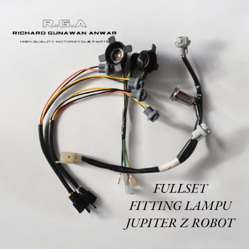 kabel fitting lampu JUPITER Z ROBOT fullset fitting lampu depan+belang+sein jupiter z robot