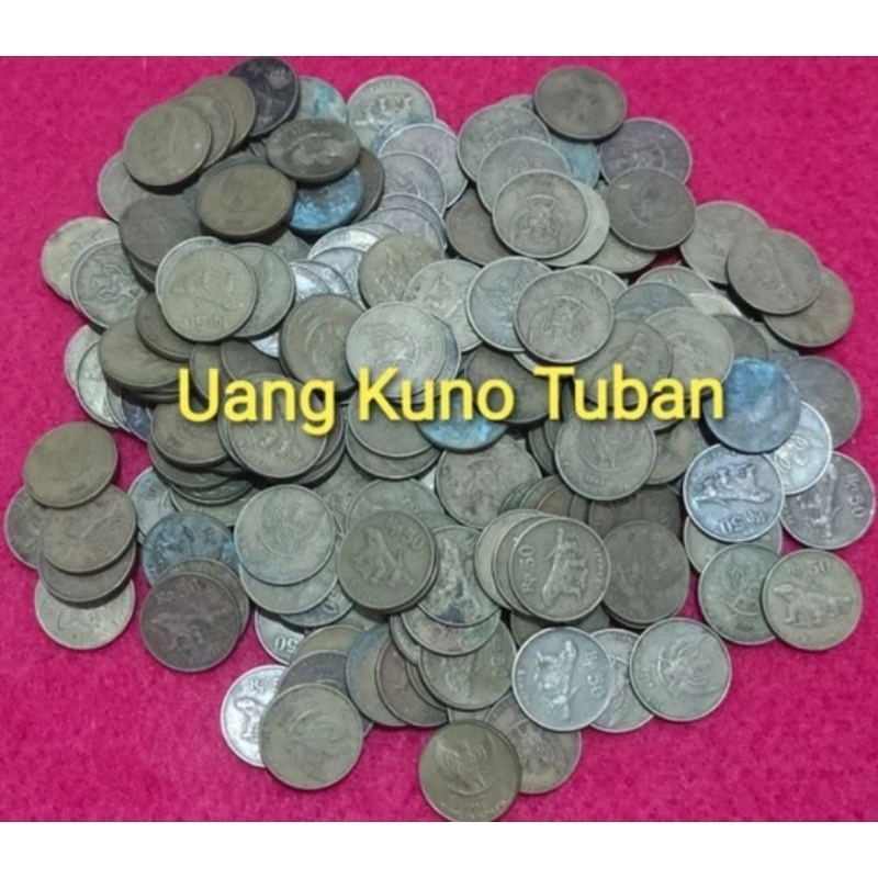 uang kuno Koin 50 rupiah komodo