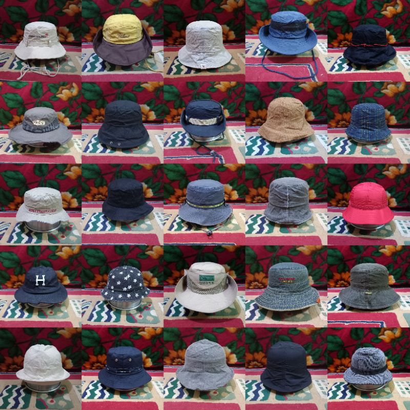 TOPI SECOND BRANDED MODEL BUCKET & RIMBA