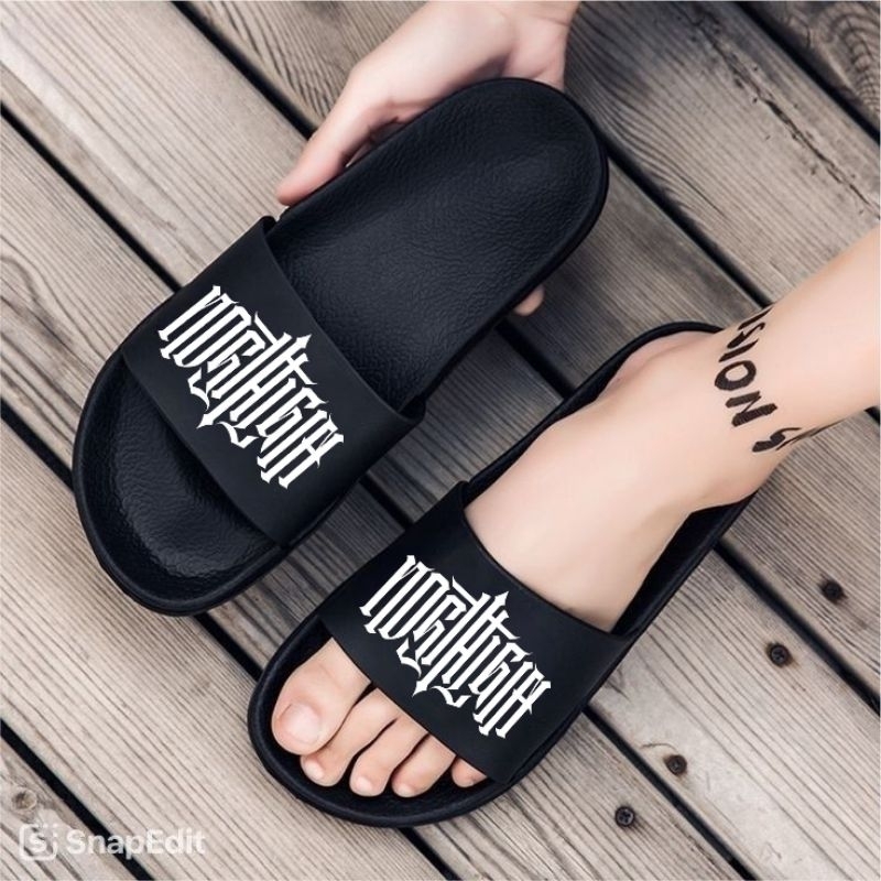 Sendal Slop Karet Distro Pria / Wanita Sandal Selop Laki Laki Cowok Keren 2025 NOTHING