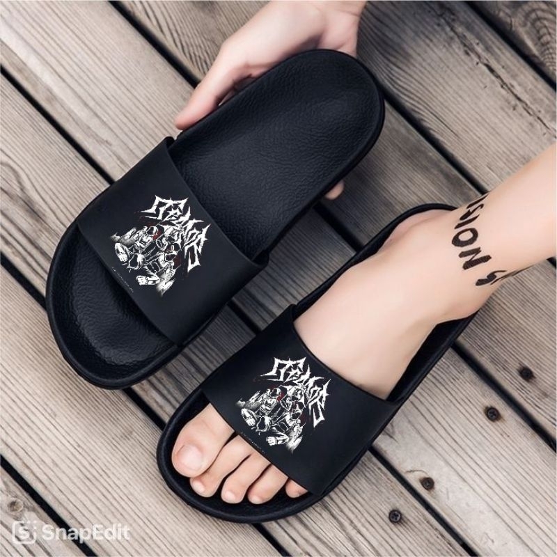 Sendal Slop Karet Distro Pria / Wanita Sandal Slip On Slide Cowok Keren 2025 TERRORZ