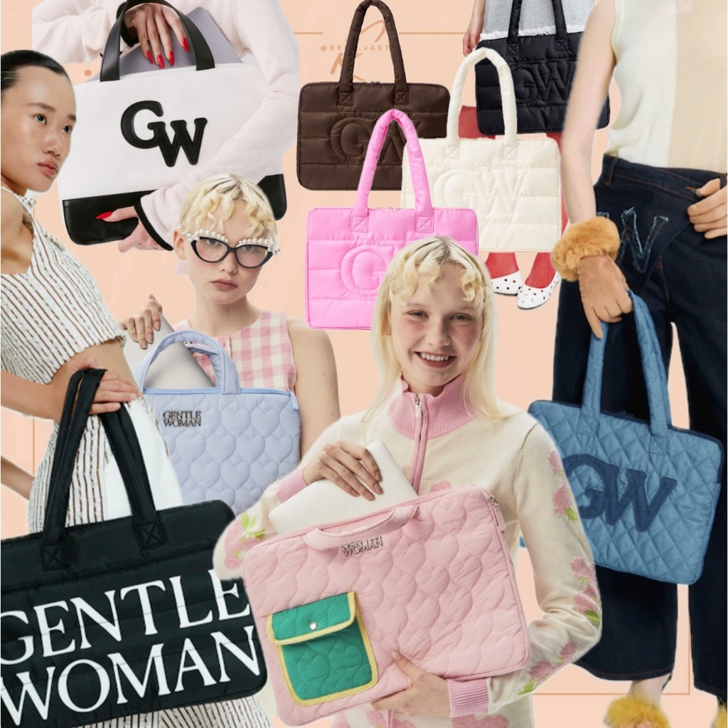 [ORI NEW] Gentle Woman PUFFER LAPTOP BAG | READY STOCK