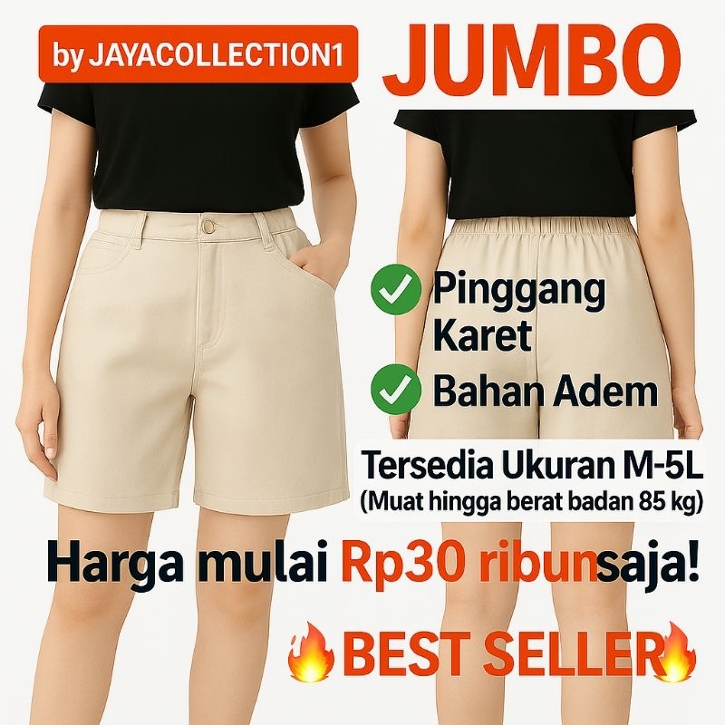 Pendek Wanita Korea Celana Pendek Hotpants Wanita Bahan Katun Melar Jumbo Celana Pendek Hotpants Wan