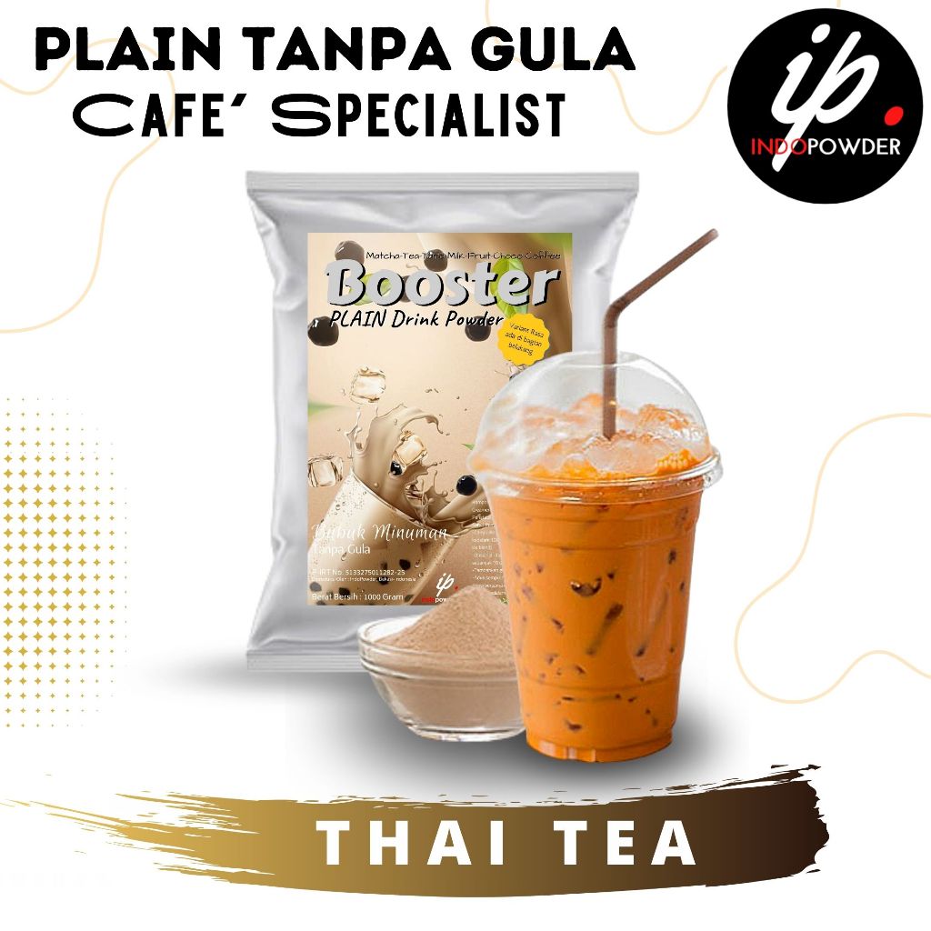 

IP Bogor - Bubuk Minuman Plain Tanpa Gula Rasa THAITEA 1Kg Untuk Cafe, Waralaba dan Resto
