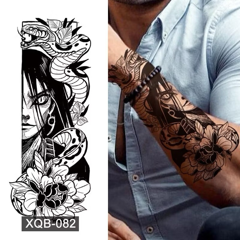 Medan tatto temporer Setengah lengan tahan 5-7 hari