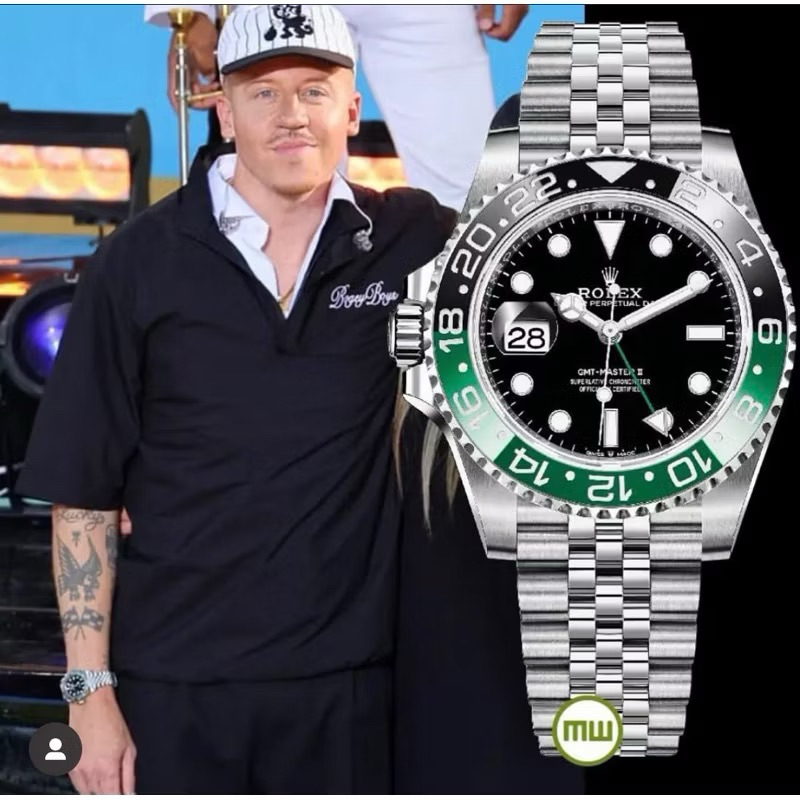 Jam Tangan Rolex Gmt Master II Sprit Automatic body swiss mesin japan