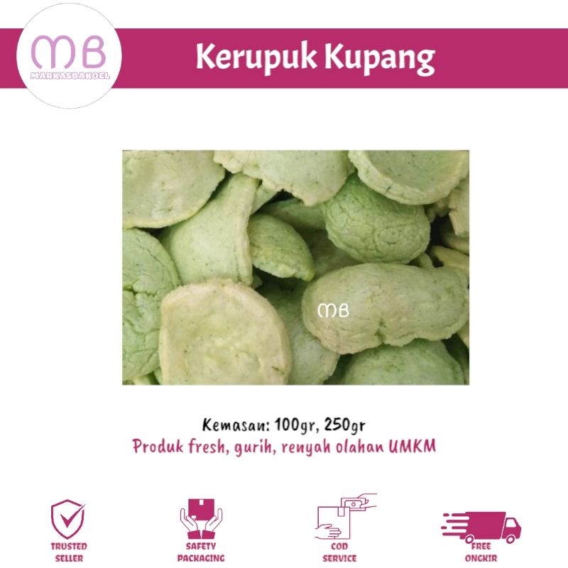 

Kerupuk Kupang Ijo / Krupuk Kupang Matang Oleh - Oleh Khas Surabaya 100gr, 250gr