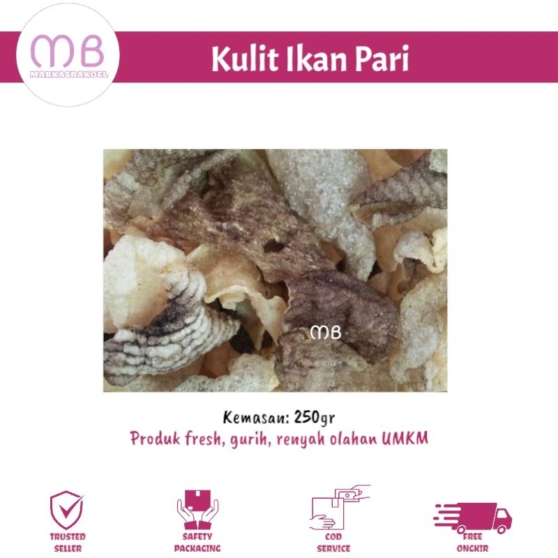 

Kerupuk Kulit Ikan Pari / Krupuk Kulit Ikan Pari / Kerupuk Ikan Pe Matang Gurih Renyah Oleh - Oleh Khas Surabaya 250gr