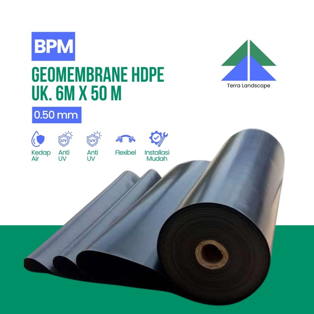 Alas Tambak Geomembrane BPM 0.5mm HDPE Geomembrane Meteran